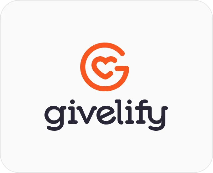 white, black and orange givelify logo